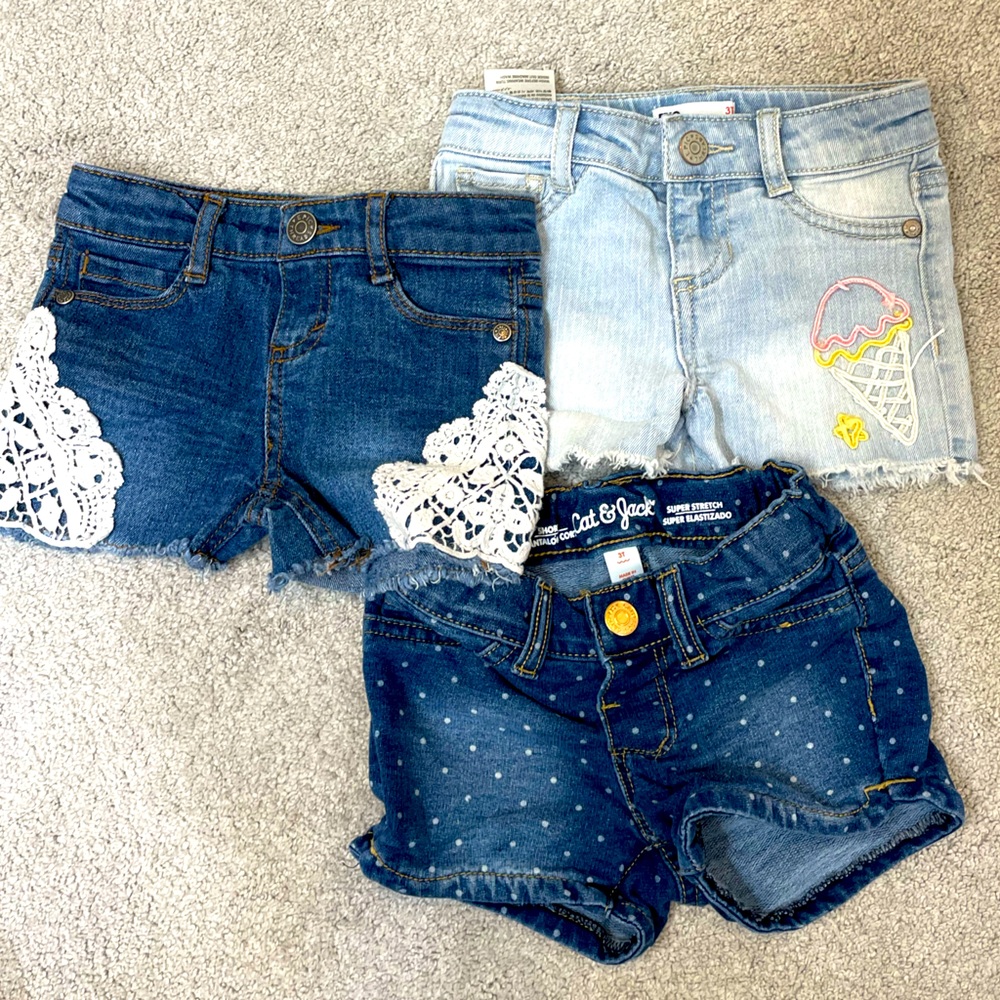Girls denim shorts bundle